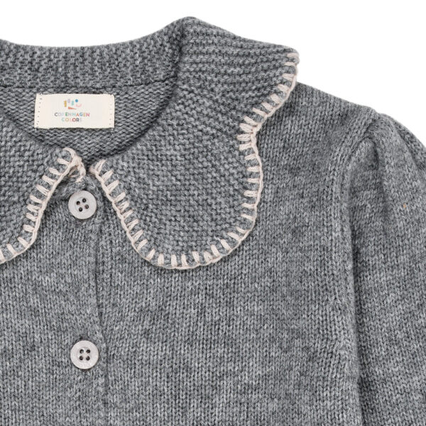 Cashmere Cardigan with Collar - Image 3