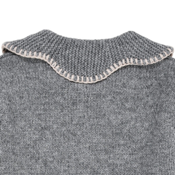 Cashmere Cardigan with Collar - Image 4
