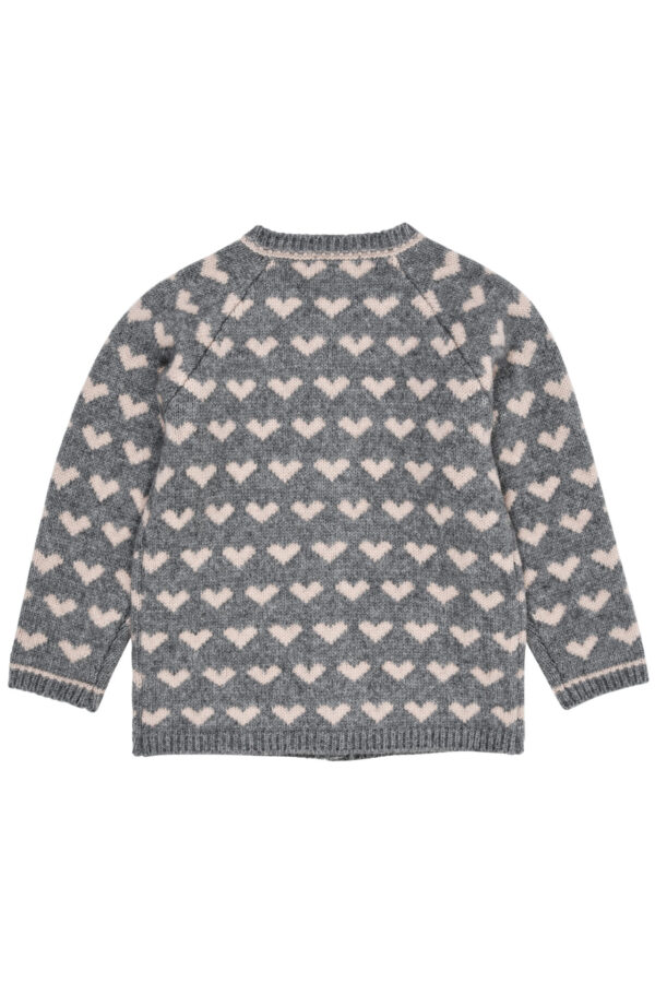 Cardigan Cashmere Hearts - Grey - Image 2