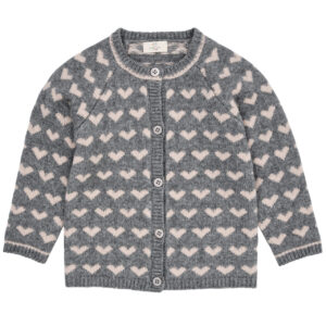 Cardigan Cashmere Hearts - Grey