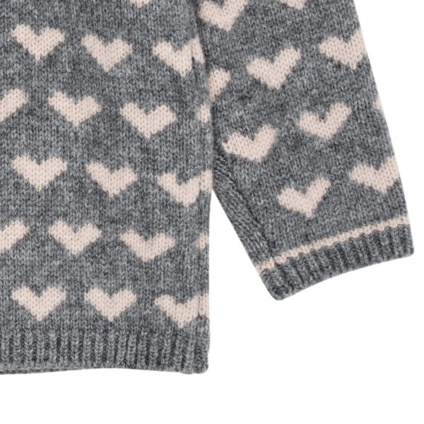 Cardigan Cashmere Hearts - Grey - Image 4