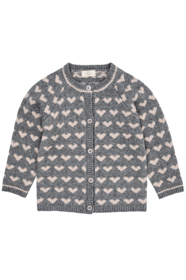 Cardigan Cashmere Hearts - Grey