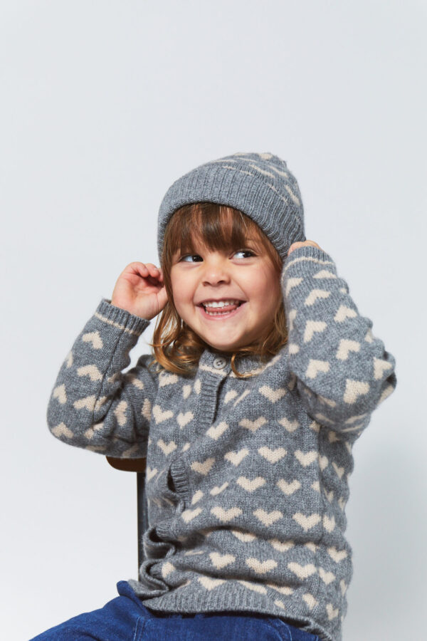 Cardigan Cashmere Hearts - Grey - Image 7