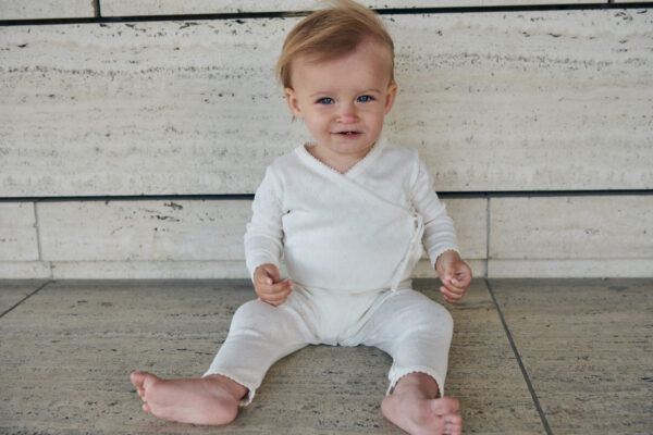 Pointelle Heart Crossover Body LS - Image 4