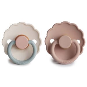 FRIGG Daisy Latex 2-Pack Pacifier Blush/Cotton Candy