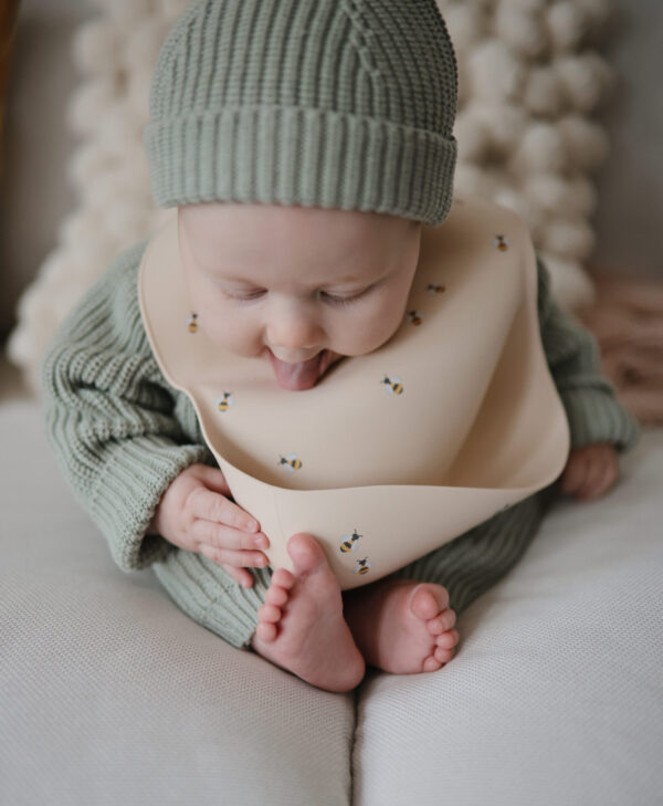 Mushie Chunky Knit Pants - Light Mint - Image 4