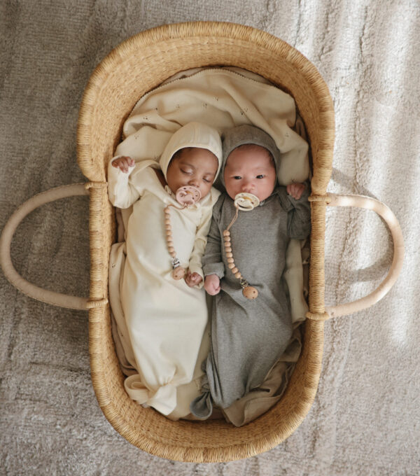Ribbed Knotted Baby Gown - Image 3