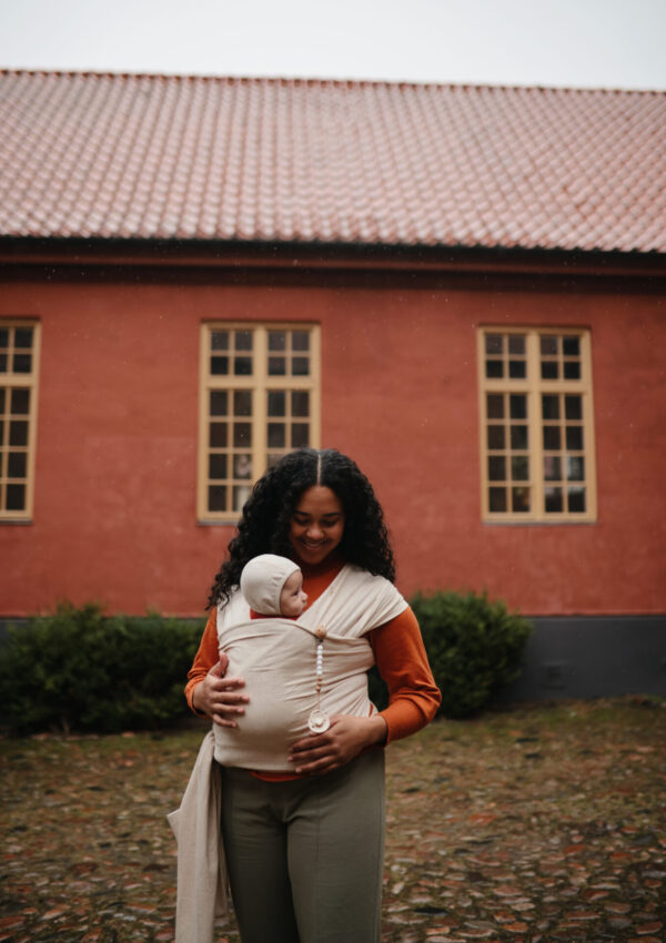 Mushie Baby Carrier Wrap Ivory - Image 7