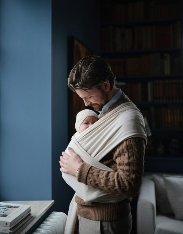 Mushie Baby Carrier Wrap Ivory - Image 8