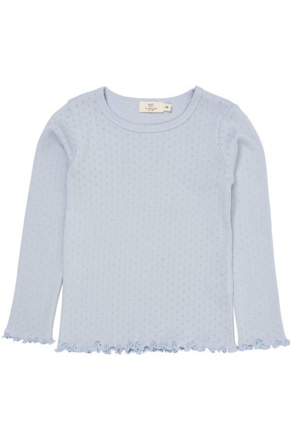 Summer Pointelle LS T-Shirt, Dusty Blue – Copenhagen Colors