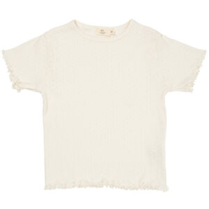 Summer Pointelle T-Shirt SS - Cream