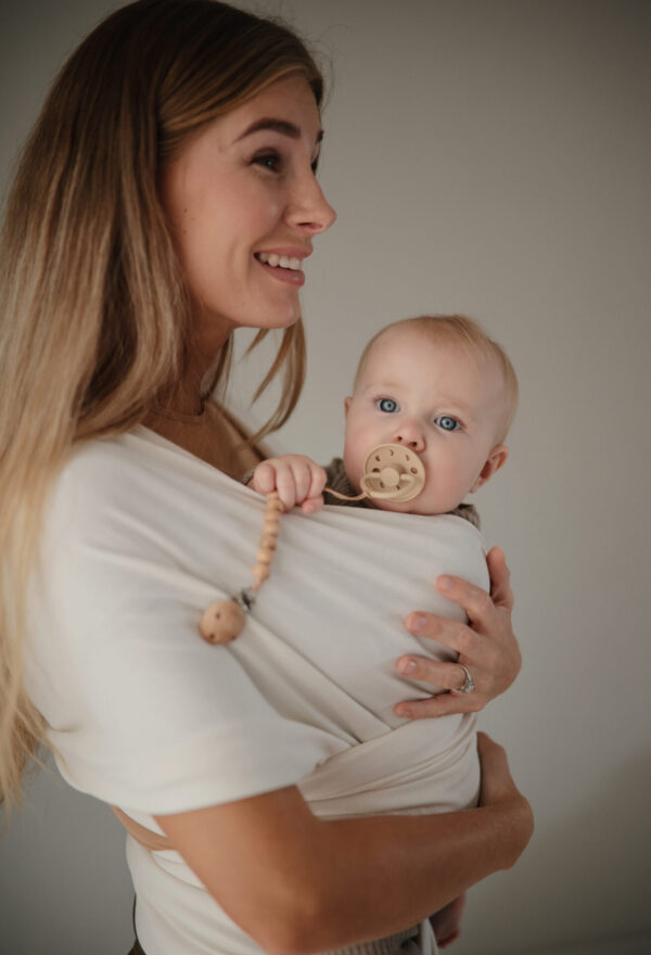 Mushie Baby Carrier Wrap Ivory - Image 3