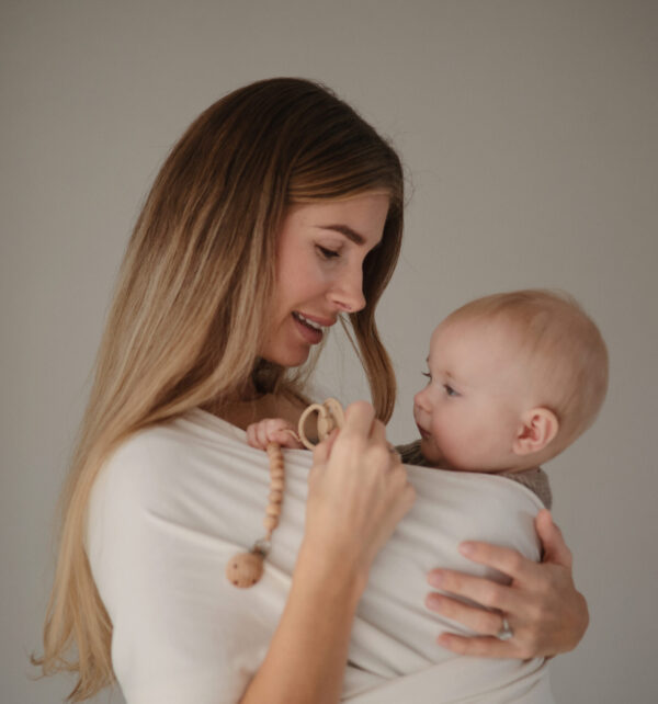 Mushie Baby Carrier Wrap Ivory - Image 2
