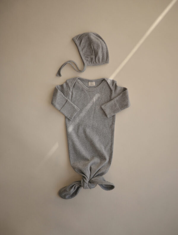 Ribbed Knotted Baby Gown - Image 2