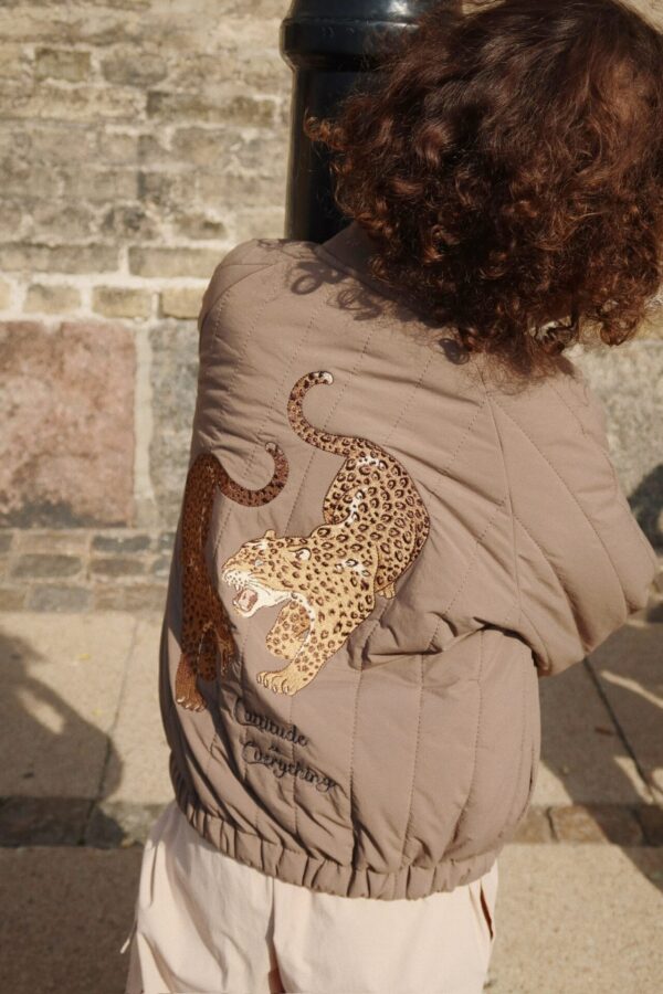 Juno Bomber Jacket, Walnut Leopard - Konges Slojd - Image 5