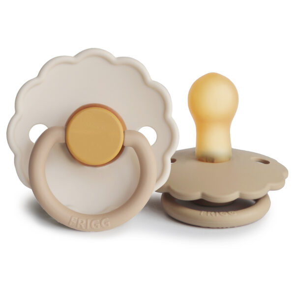 FRIGG Daisy Pacifier Latex 2-Pack Chamomile/Croissant - Image 2