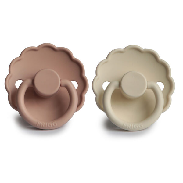 FRIGG Daisy Silicone Pacifier 2-Pack Blush/Cream