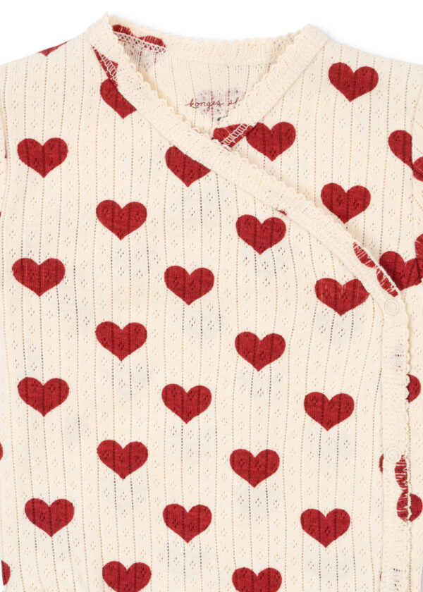 Minnie Newborn Body GOTS Red Hearts - Konges Slojd - Image 3