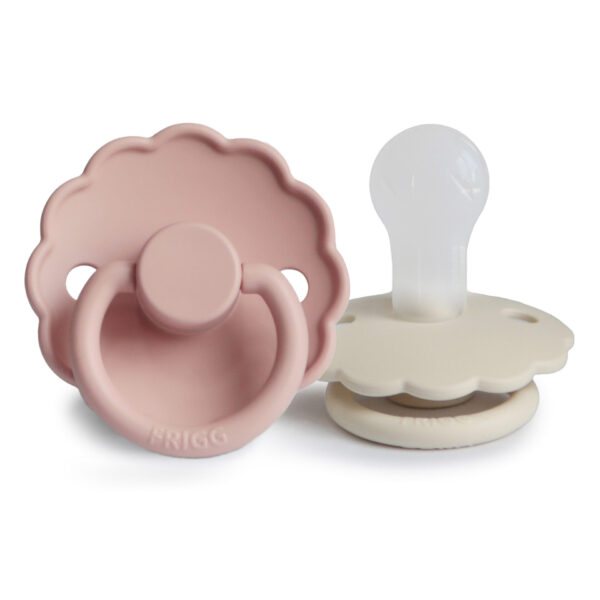 FRIGG Daisy Silicone Pacifier 2-Pack Blush/Cream - Image 2
