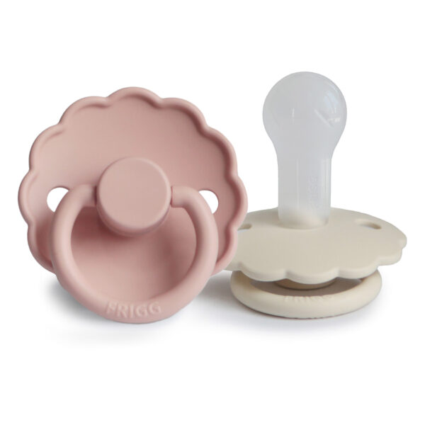 FRIGG Daisy Silicone Pacifier 2-Pack Blush/Cream - Image 3