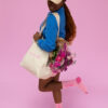 Mademoiselle Cotton Totebag | Printed Cream Tote - Image 4