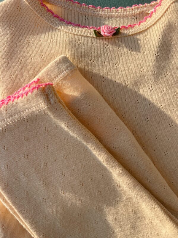 Organic Cotton Baby Minnie Body with Rose Detail - Konges Slojd - Image 2