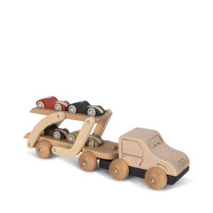Wooden Car Carrier FSC, Truck Toy - Konges Slojd