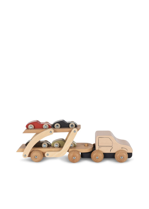 Wooden Car Carrier FSC, Truck Toy - Konges Slojd - Image 7