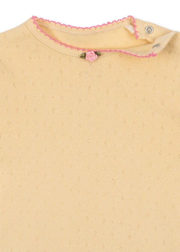 Organic Cotton Baby Minnie Body with Rose Detail - Konges Slojd - Image 4