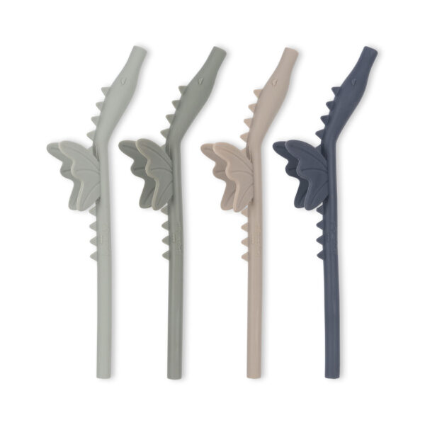 4-Pack Silicone Dragon Straws – Konges Sløjd - Image 2