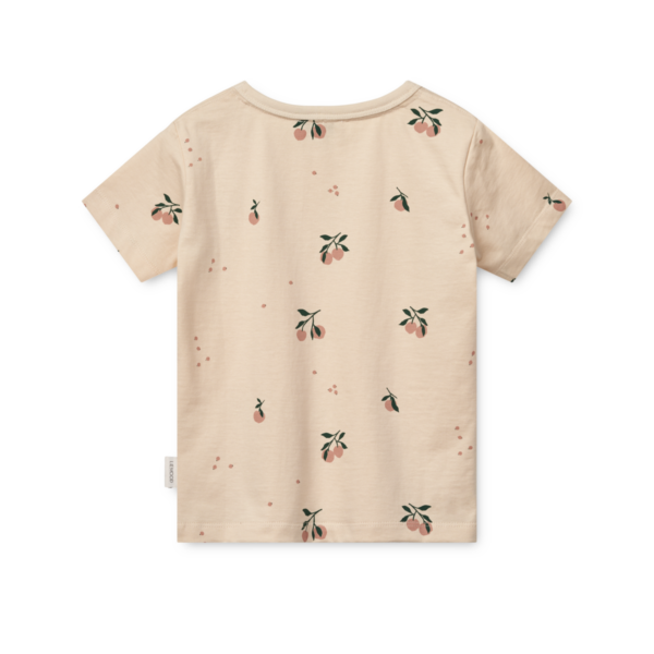 Apia Printed T-shirt - Liewood, Peach/ Sea shell - Image 2