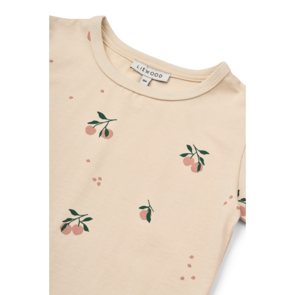 Apia Printed T-shirt - Liewood, Peach/ Sea shell - Image 3