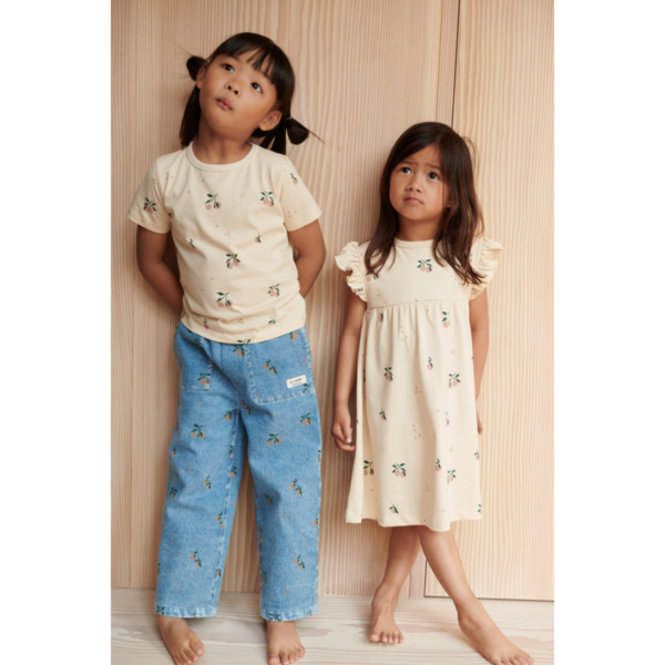 Apia Printed T-shirt - Liewood, Peach/ Sea shell - Image 4