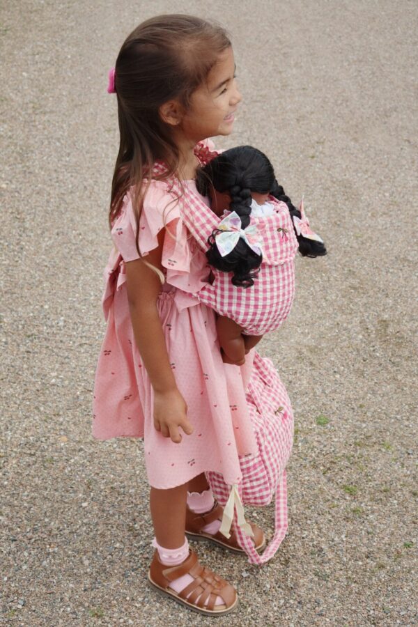 Doll Carrier, Bubblegum Check - Konges Slojd - Image 3