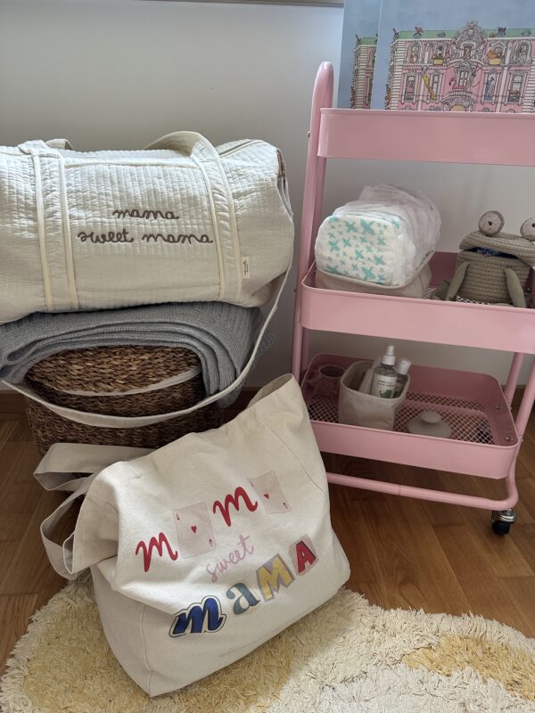 Mama Sweet Mama cotton totebag | printed cream tote - Image 3