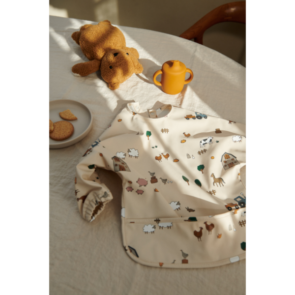Long Sleeve Bib - Merle Cape Bib Farm/Sandy | Liewood - Image 3