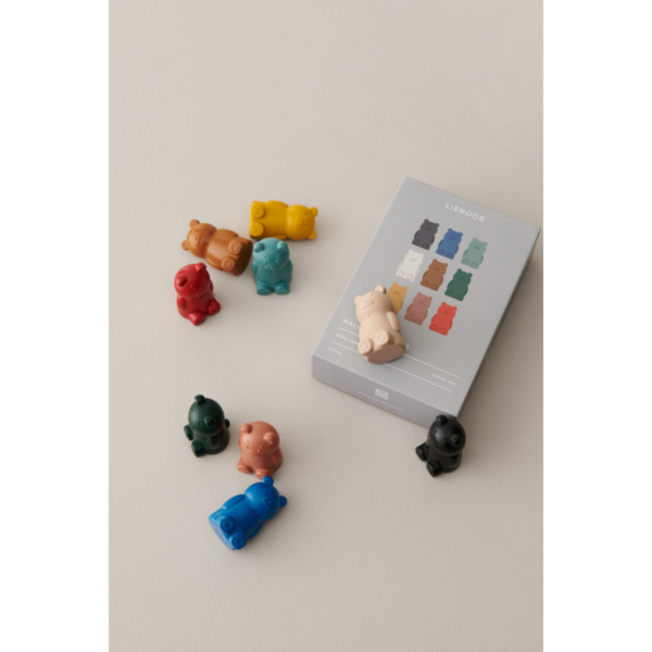 Bear-Shaped Crayons 9-Pack – Wallace | Liewood - Image 2
