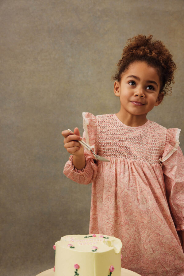 Dress Sara Lou Pink Mountain Avens – Louise Misha - Image 2