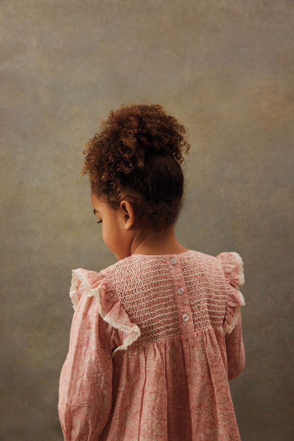 Dress Sara Lou Pink Mountain Avens – Louise Misha - Image 4