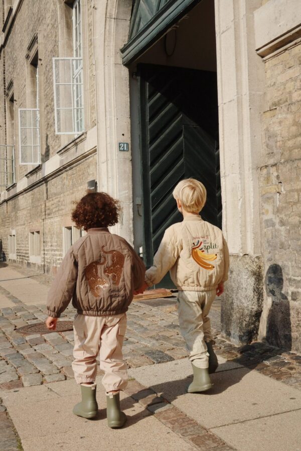 Juno Bomber Jacket - Konges Slojd "You and I Will Never Split" Travertine Banana - Image 4