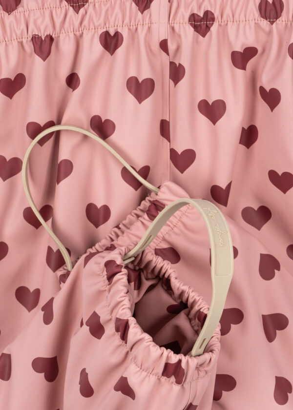 Rainy Palme Set, Waterproof Fleece-Lined Rainwear, Amour Pink - Konges Slojd - Image 11
