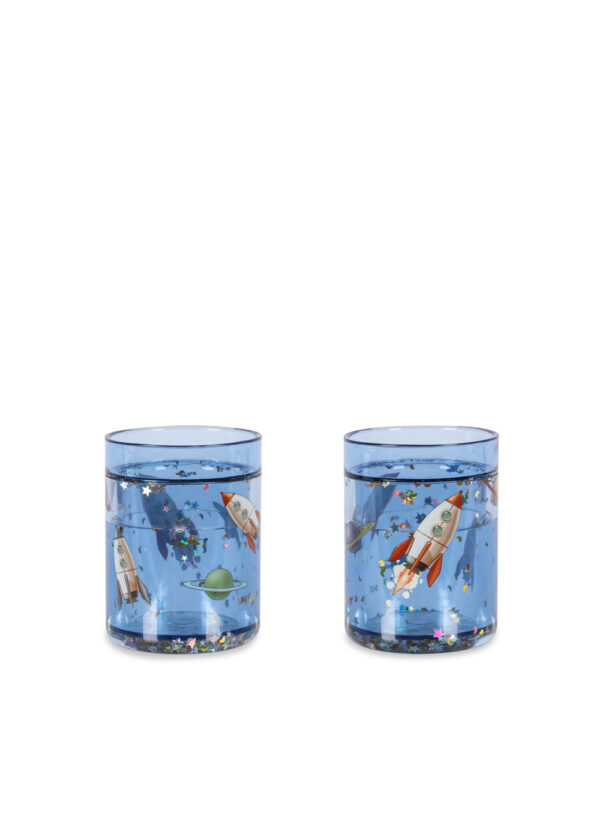Glitter Cups Blue Outer Space