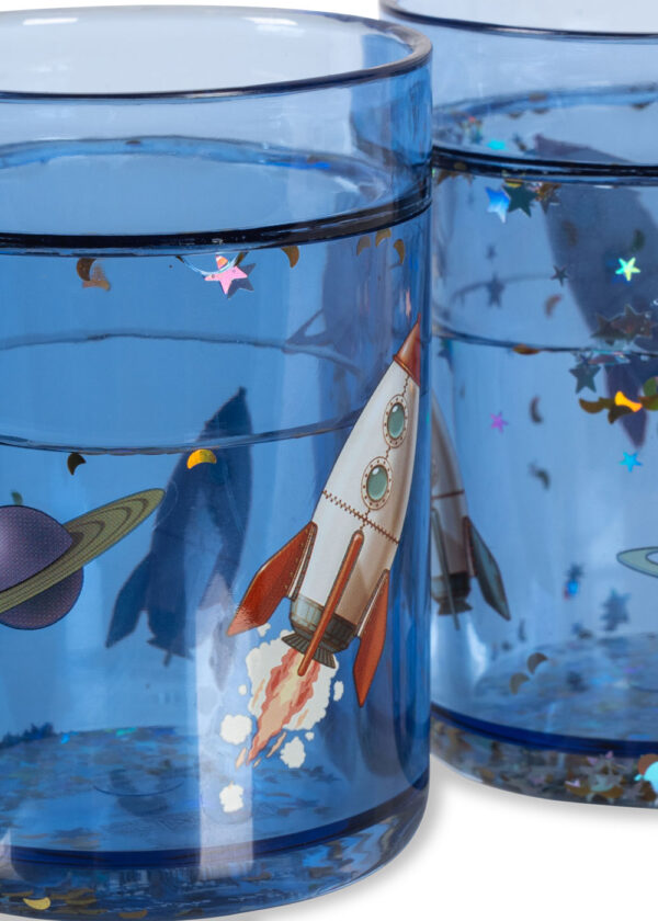 Glitter Cups Blue Outer Space, 2 Pack - Konges Slojd - Image 2