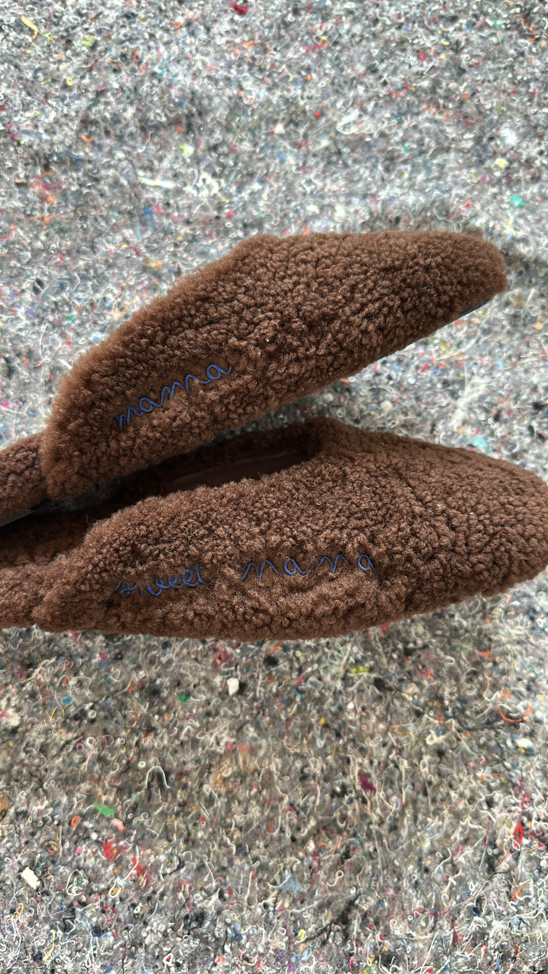 Mama Sweet Mama Wool Slippers Brown - Image 3