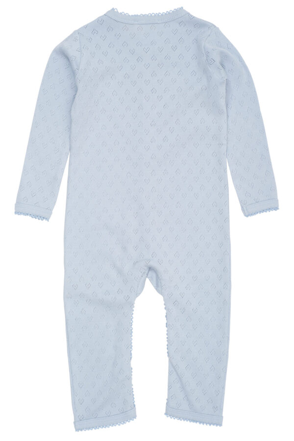 Pointelle Heart Full Body, Dusty Blue - Copenhagen Colors - Image 2