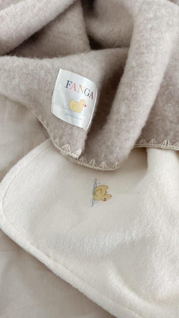 Erba Wool Fleece Baby Blanket, Oatmeal - Fanga Fontana, Konges Slojd - Image 2