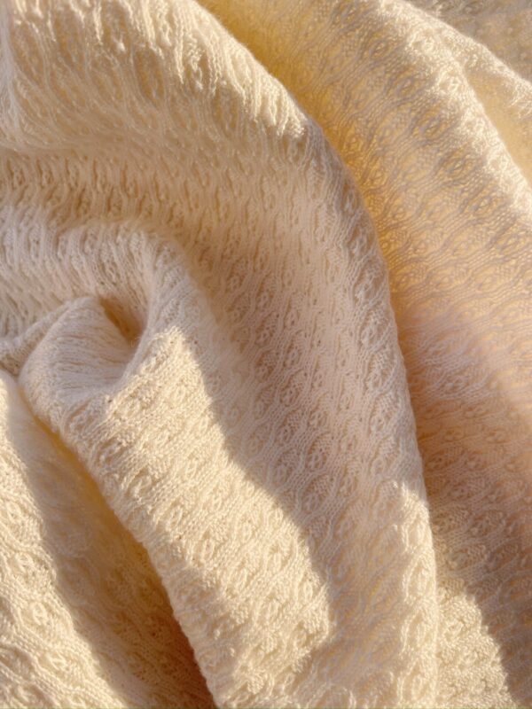 Venti Pointelle Blanket, Antique White - Fanga Fontana, Konges Slojd - Image 2