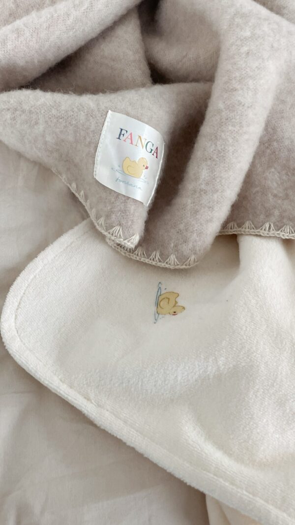 Erba Wool Fleece Baby Blanket, Oatmeal - Fanga Fontana, Konges Slojd - Image 3