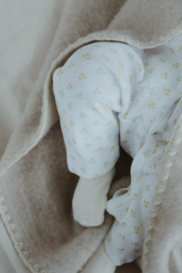 Erba Wool Fleece Baby Blanket, Oatmeal - Fanga Fontana, Konges Slojd - Image 4