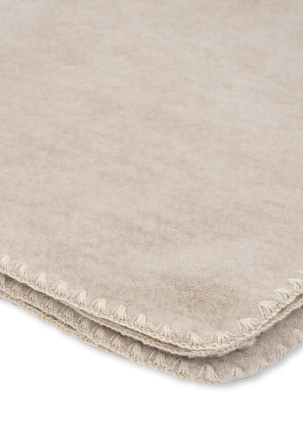 Erba Wool Fleece Baby Blanket, Oatmeal - Fanga Fontana, Konges Slojd - Image 5